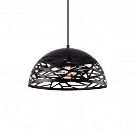 Dekoratívna dizajnová design závesná lampa / stropná lampa - čierna (1 x E27)